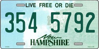 NH license plate 3545792