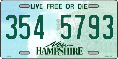 NH license plate 3545793