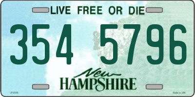 NH license plate 3545796