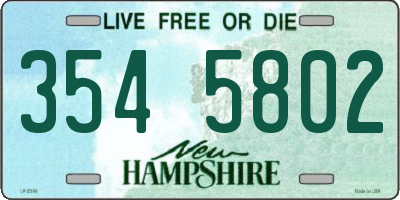 NH license plate 3545802