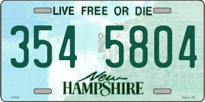 NH license plate 3545804