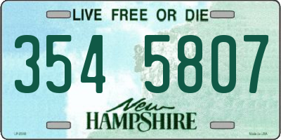 NH license plate 3545807