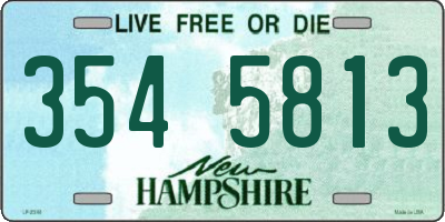 NH license plate 3545813