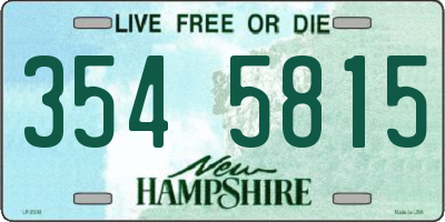 NH license plate 3545815