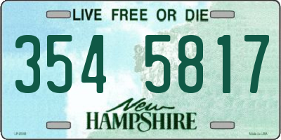 NH license plate 3545817