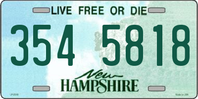 NH license plate 3545818