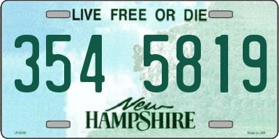 NH license plate 3545819