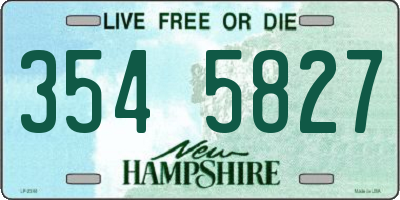 NH license plate 3545827