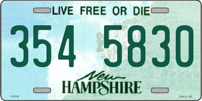NH license plate 3545830