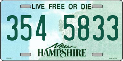 NH license plate 3545833