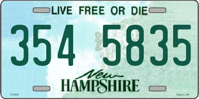 NH license plate 3545835