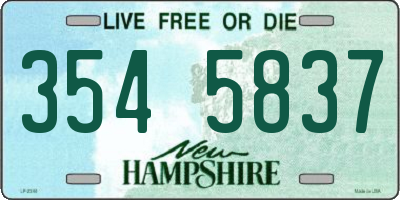 NH license plate 3545837