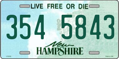 NH license plate 3545843