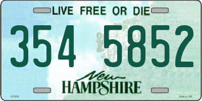NH license plate 3545852