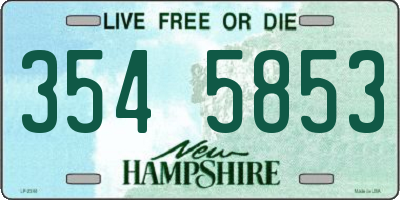 NH license plate 3545853