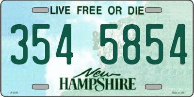 NH license plate 3545854