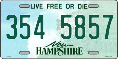 NH license plate 3545857