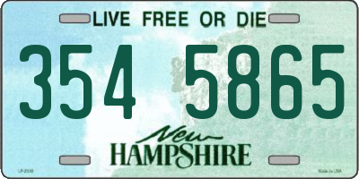 NH license plate 3545865