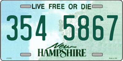 NH license plate 3545867