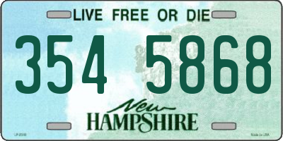 NH license plate 3545868