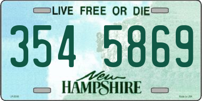 NH license plate 3545869