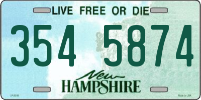 NH license plate 3545874