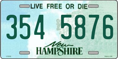 NH license plate 3545876