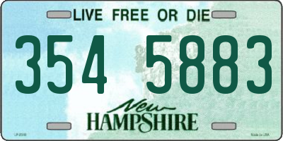 NH license plate 3545883