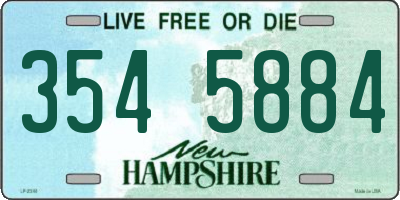 NH license plate 3545884