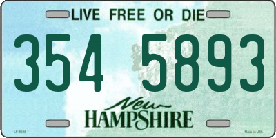 NH license plate 3545893