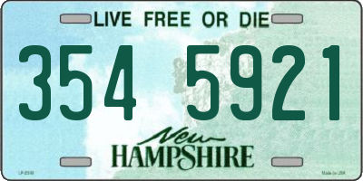 NH license plate 3545921