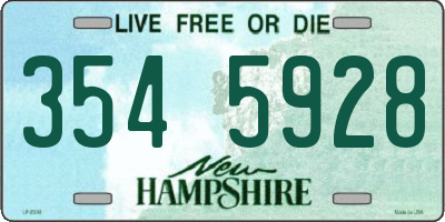 NH license plate 3545928