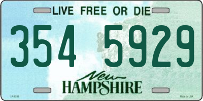 NH license plate 3545929