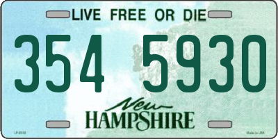 NH license plate 3545930