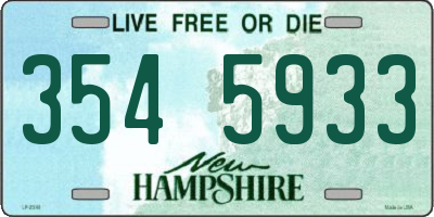 NH license plate 3545933