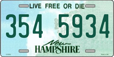 NH license plate 3545934