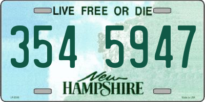 NH license plate 3545947