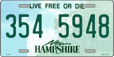 NH license plate 3545948