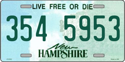 NH license plate 3545953