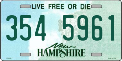 NH license plate 3545961