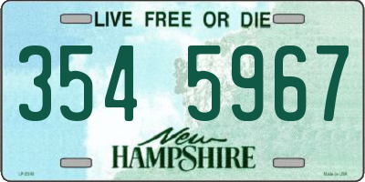 NH license plate 3545967