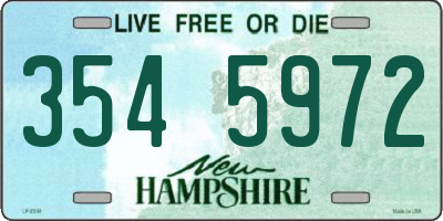 NH license plate 3545972