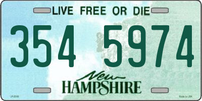 NH license plate 3545974