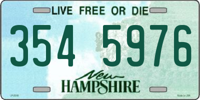 NH license plate 3545976