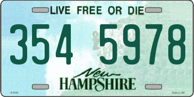 NH license plate 3545978