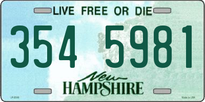 NH license plate 3545981