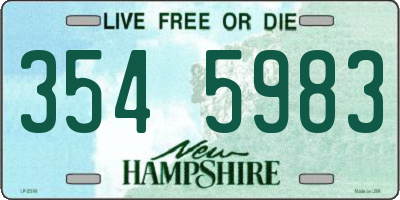 NH license plate 3545983