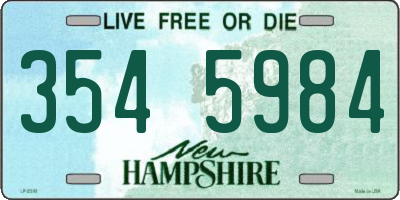 NH license plate 3545984