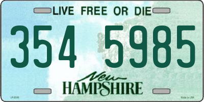 NH license plate 3545985