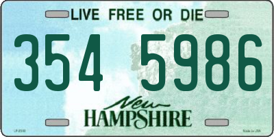 NH license plate 3545986